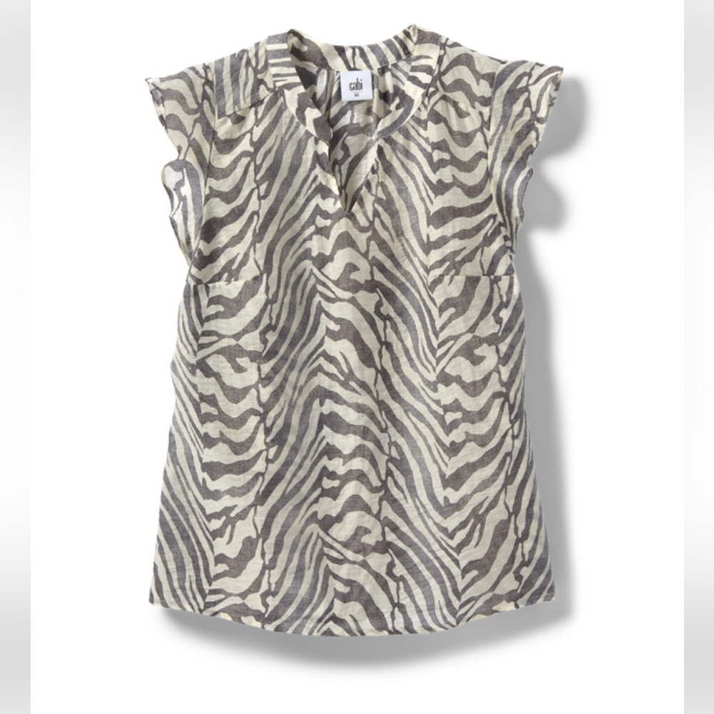 Cabi - Savannah Zebra Print Sleeveless Top